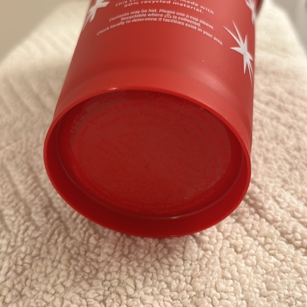 Starbucks 2024 Red White Green Holiday Cup Reusable Dishwasher Safe 16 oz - Picture 3 of 7